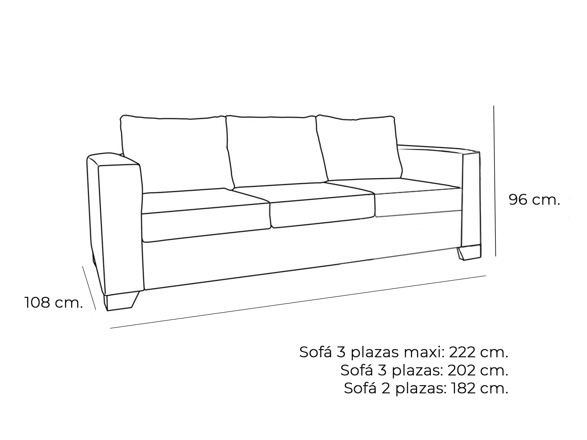 Sofá 2 o 3 plazas modelo ACE marca Torresol en piel en oferta comoda